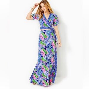 Lilly Pulitzer sailynn maxi dress 💙🩷🩵💚 Size Medium NWT